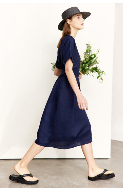 Charmantes Midikleid mit Gürtel – Klassisch & Komfortabel