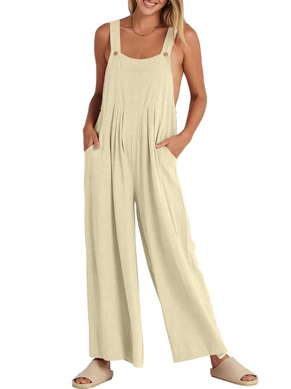 Eleganza Leinen Blüte Jumpsuit