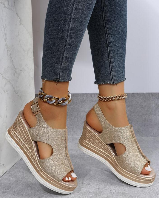 Funkelnde Plateau-Sandalen | Stilvoll & Ergonomisch