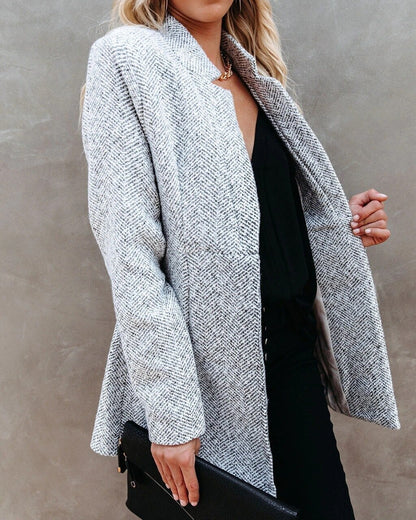 Eleganter Strickjacke mit Schalkragen