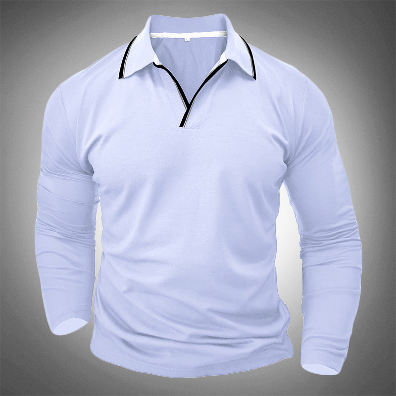 Elegantes Herren-Polohemd – Kontrastkragen & Slim-Fit