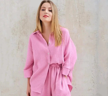 Legeres Hemd-Shorts-Set - Stylisch & Komfortabel