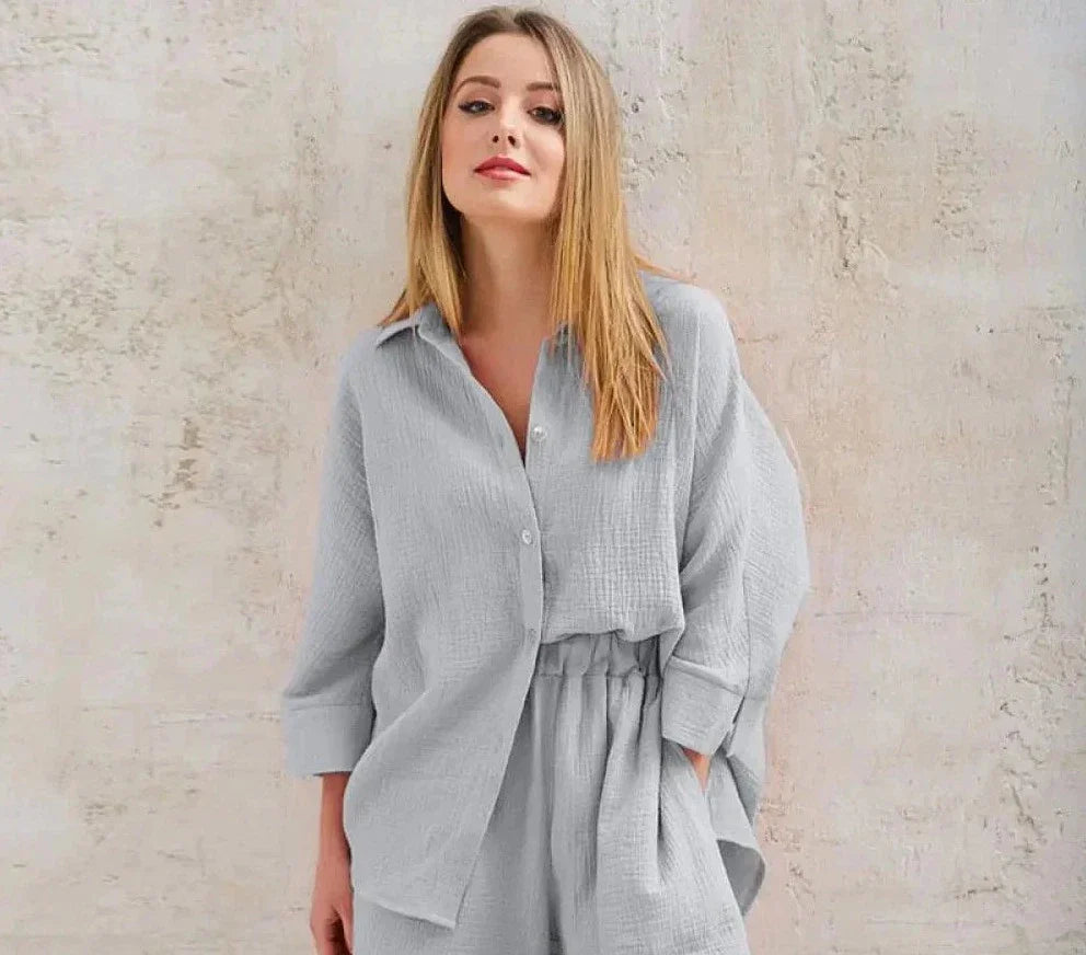 Legeres Hemd-Shorts-Set - Stylisch & Komfortabel