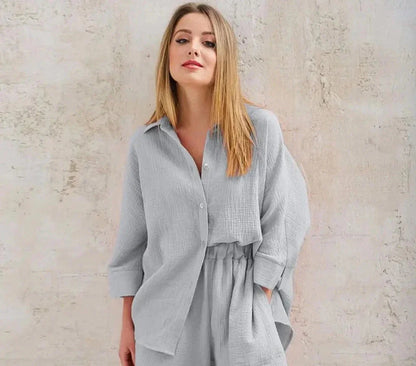 Legeres Hemd-Shorts-Set - Stylisch & Komfortabel