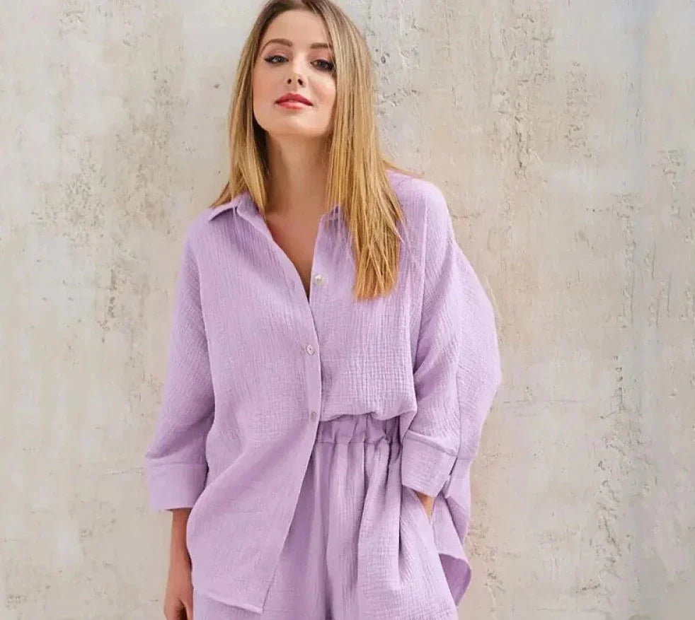 Legeres Hemd-Shorts-Set - Stylisch & Komfortabel