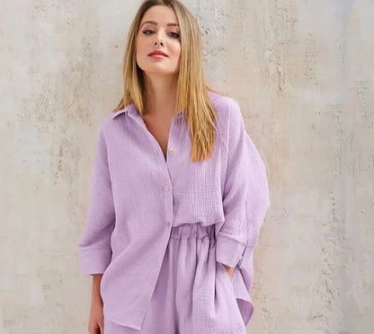 Legeres Hemd-Shorts-Set - Stylisch & Komfortabel