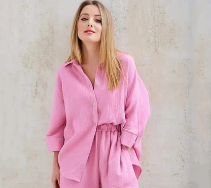 Legeres Hemd-Shorts-Set - Stylisch & Komfortabel