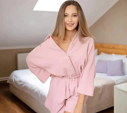 Legeres Hemd-Shorts-Set - Stylisch & Komfortabel