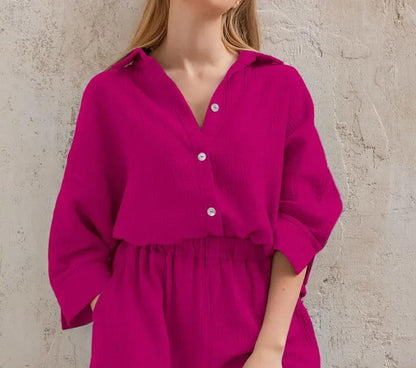 Legeres Hemd-Shorts-Set - Stylisch & Komfortabel