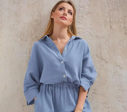 Legeres Hemd-Shorts-Set - Stylisch & Komfortabel