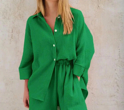 Legeres Hemd-Shorts-Set - Stylisch & Komfortabel