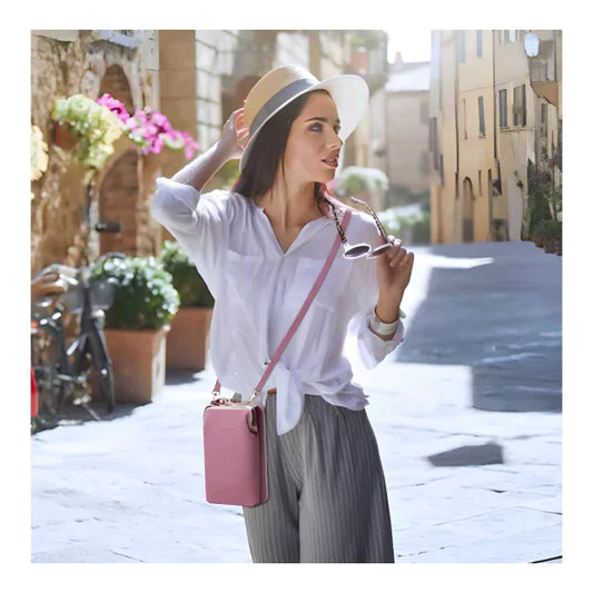 Elegante leder-schultertasche – kompakt & multifunktional