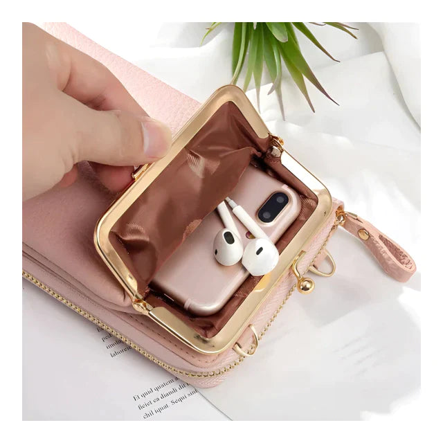 Elegante leder-schultertasche – kompakt & multifunktional