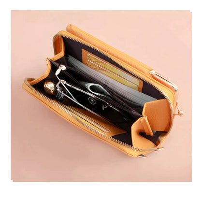 Elegante leder-schultertasche – kompakt & multifunktional