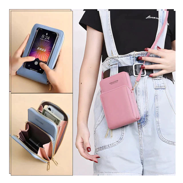 Elegante leder-schultertasche – kompakt & multifunktional