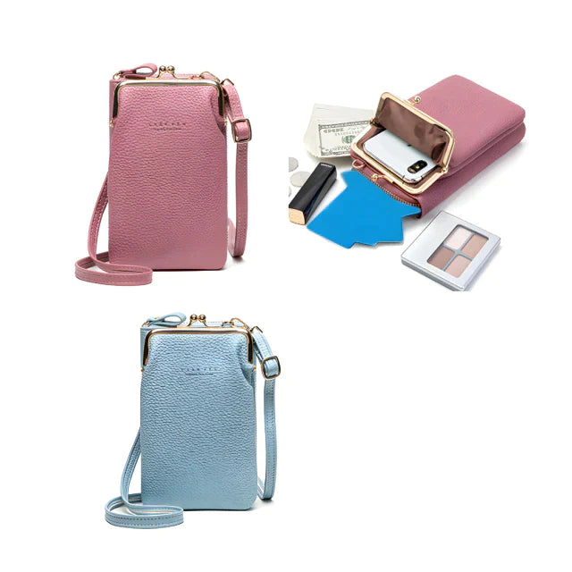 Elegante leder-schultertasche – kompakt & multifunktional