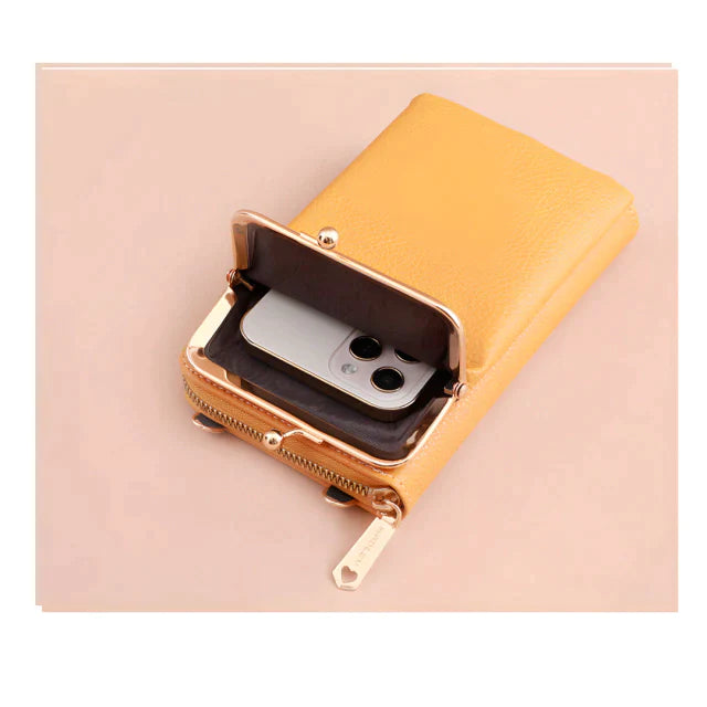 Elegante leder-schultertasche – kompakt & multifunktional