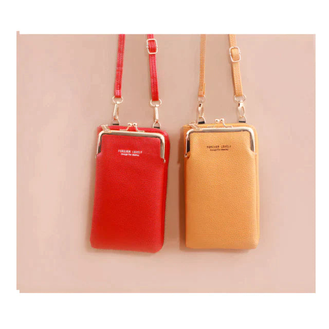 Elegante leder-schultertasche – kompakt & multifunktional