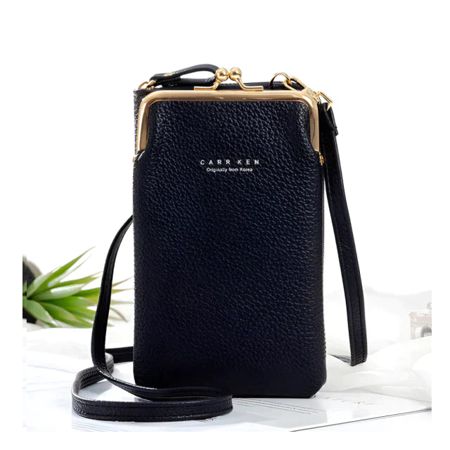 Elegante leder-schultertasche – kompakt & multifunktional